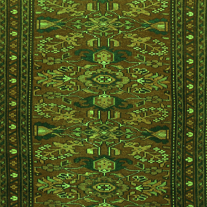 Serging Thickness of Machine Washable Persian Green Traditional Area Rugs, wshtr994grn