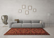 Machine Washable Persian Brown Traditional Rug in a Living Room,, wshtr994brn