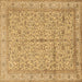 Square Persian Brown Traditional Rug, tr995brn