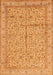 Serging Thickness of Machine Washable Persian Orange Traditional Area Rugs, wshtr995org