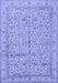 Machine Washable Persian Blue Traditional Rug, wshtr995blu