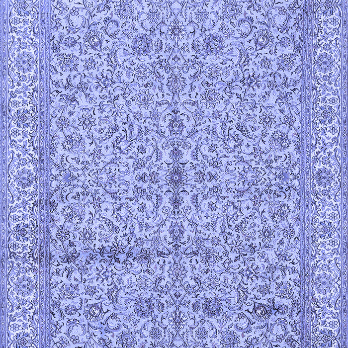 Machine Washable Persian Blue Traditional Rug, wshtr995blu