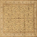Square Machine Washable Persian Brown Traditional Rug, wshtr995brn