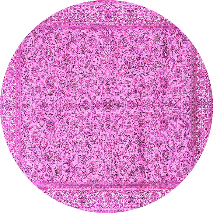 Round Persian Pink Traditional Rug, tr995pnk