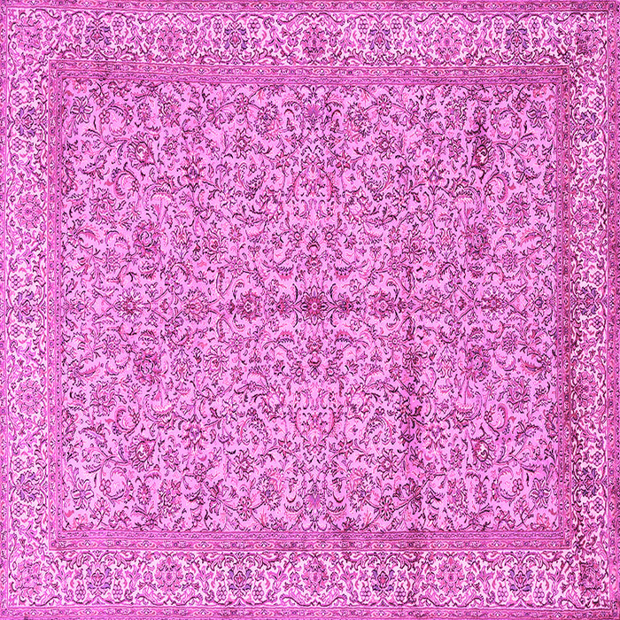 Square Machine Washable Persian Pink Traditional Rug, wshtr995pnk