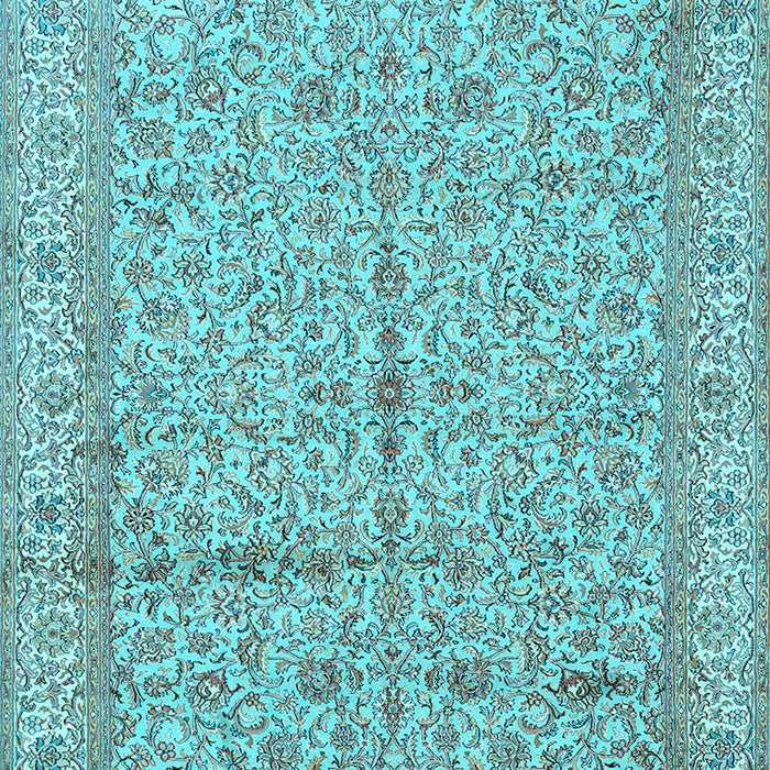 Machine Washable Persian Light Blue Traditional Rug, wshtr995lblu