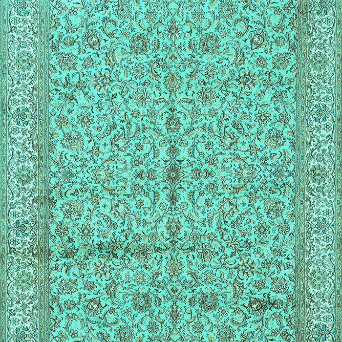 Machine Washable Persian Turquoise Traditional Area Rugs, wshtr995turq