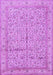 Machine Washable Persian Purple Traditional Area Rugs, wshtr995pur