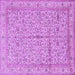 Square Persian Purple Traditional Rug, tr995pur
