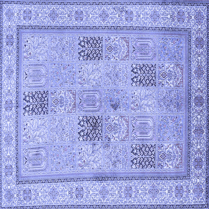Square Persian Blue Traditional Rug, tr996blu