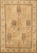 Machine Washable Persian Brown Traditional Rug, wshtr996brn