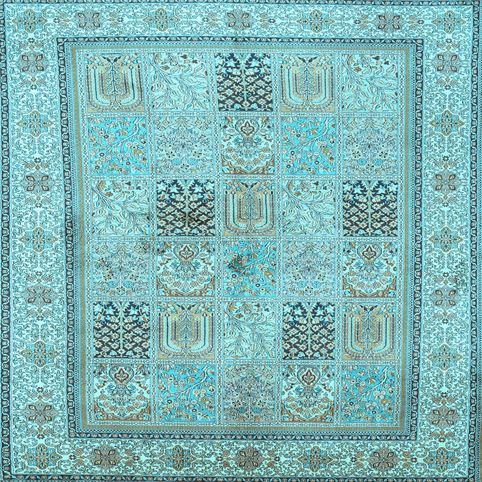 Square Persian Light Blue Traditional Rug, tr996lblu