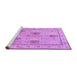Sideview of Machine Washable Persian Purple Traditional Area Rugs, wshtr996pur