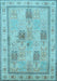 Machine Washable Persian Light Blue Traditional Rug, wshtr996lblu