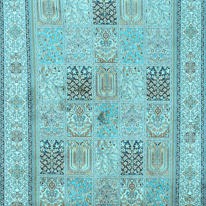 Machine Washable Persian Light Blue Traditional Rug, wshtr996lblu
