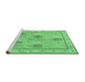 Sideview of Machine Washable Persian Emerald Green Traditional Area Rugs, wshtr996emgrn