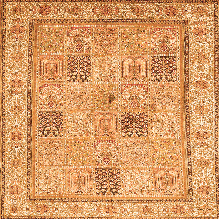 Serging Thickness of Persian Orange Traditional Rug, tr996org