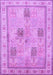 Machine Washable Persian Purple Traditional Area Rugs, wshtr996pur