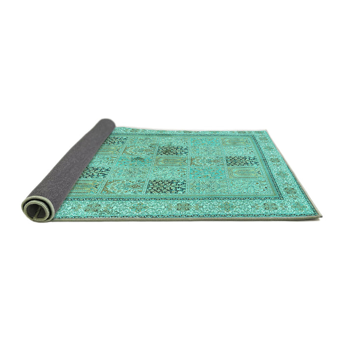 Sideview of Persian Turquoise Traditional Rug, tr996turq
