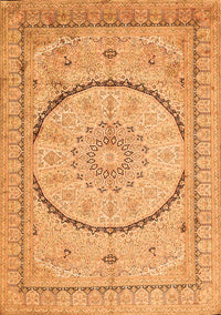 Medallion Orange Traditional Rug, tr997org