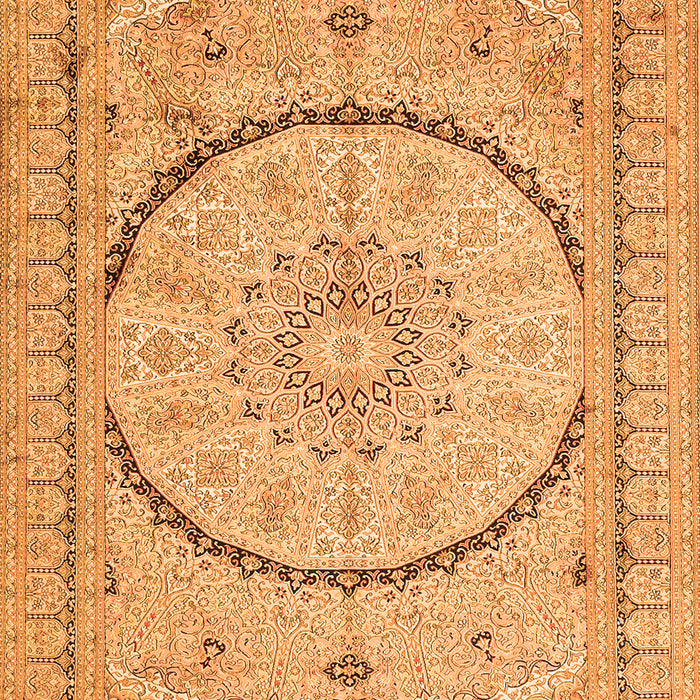 Medallion Orange Traditional Rug, tr997org