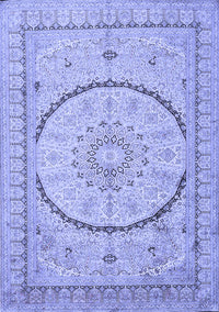 Medallion Blue Traditional Rug, tr997blu