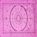 Square Medallion Pink Traditional Rug, tr997pnk