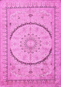 Medallion Pink Traditional Rug, tr997pnk