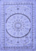 Medallion Blue Traditional Rug, tr997blu