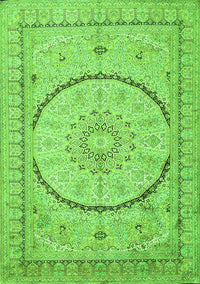 Medallion Green Traditional Rug, tr997grn