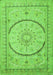 Medallion Green Traditional Rug, tr997grn