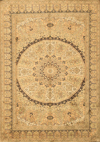 Medallion Brown Traditional Rug, tr997brn