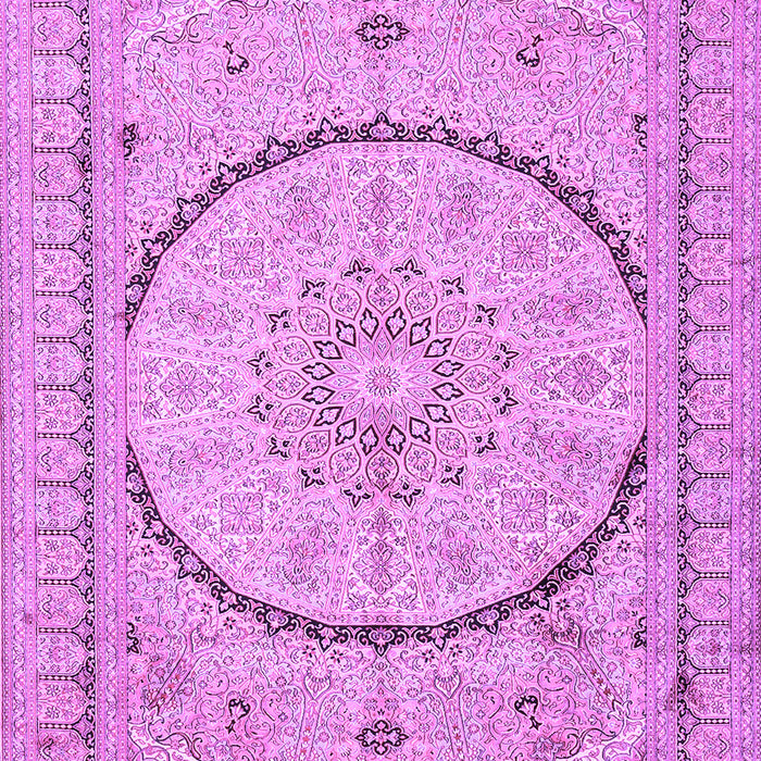 Machine Washable Medallion Purple Traditional Area Rugs, wshtr997pur