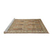 Sideview of Machine Washable Traditional Sienna Brown Rug, wshtr998