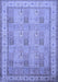 Machine Washable Persian Blue Traditional Rug, wshtr998blu