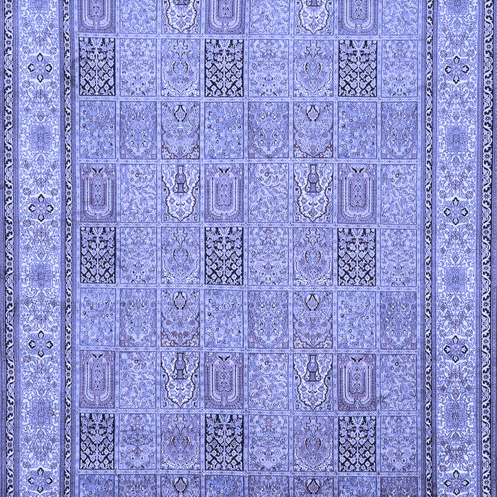 Machine Washable Persian Blue Traditional Rug, wshtr998blu