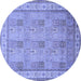 Round Persian Blue Traditional Rug, tr998blu