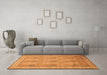 Machine Washable Persian Orange Traditional Area Rugs in a Living Room, wshtr998org