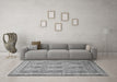 Machine Washable Persian Gray Traditional Rug in a Living Room,, wshtr998gry