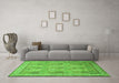 Machine Washable Persian Green Traditional Area Rugs in a Living Room,, wshtr998grn