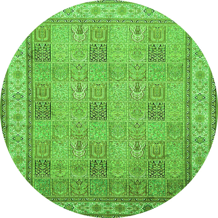 Machine Washable Persian Green Traditional Area Rugs, wshtr998grn