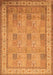 Serging Thickness of Machine Washable Persian Orange Traditional Area Rugs, wshtr998org