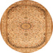 Square Medallion Orange Traditional Rug, tr999org