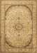 Medallion Brown Traditional Rug, tr999brn