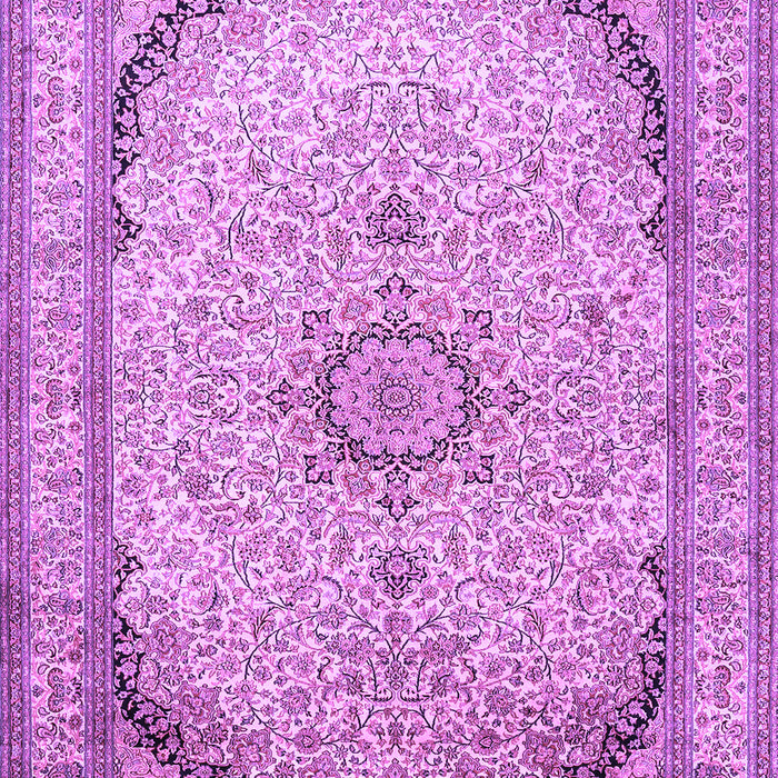 Machine Washable Medallion Purple Traditional Area Rugs, wshtr999pur