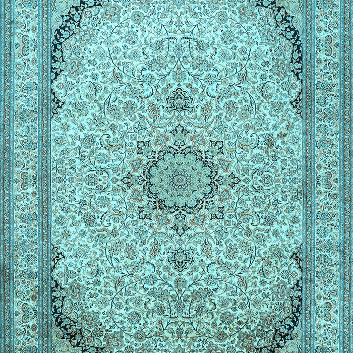 Medallion Light Blue Traditional Rug, tr999lblu