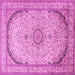 Square Medallion Pink Traditional Rug, tr999pnk