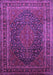 Machine Washable Medallion Purple Traditional Area Rugs, wshtr99pur