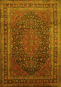 Medallion Yellow Traditional Rug, tr99yw