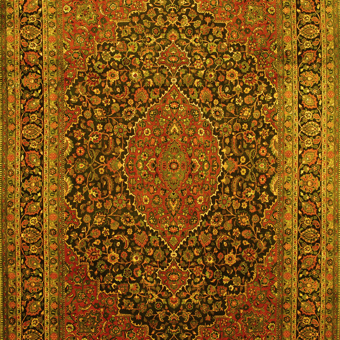 Medallion Yellow Traditional Rug, tr99yw
